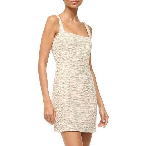 NEW STAUD edie mini dress in ivory multi - Picture 2 of 5